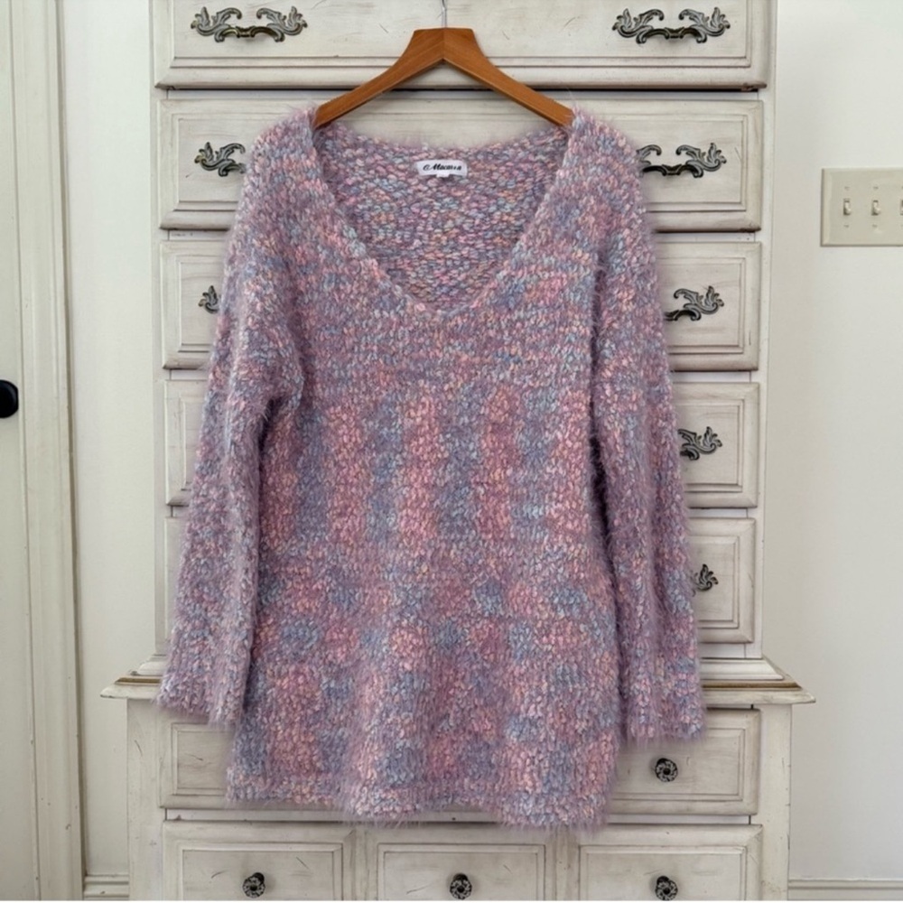 Vici Oversized Pastel Popcorn Sweater